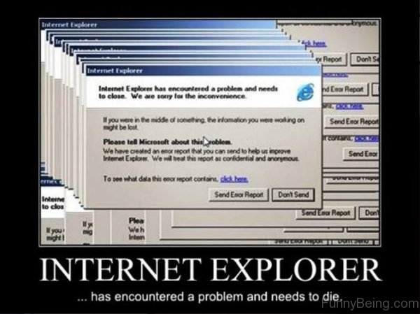 Internet Explorer Has Encountered