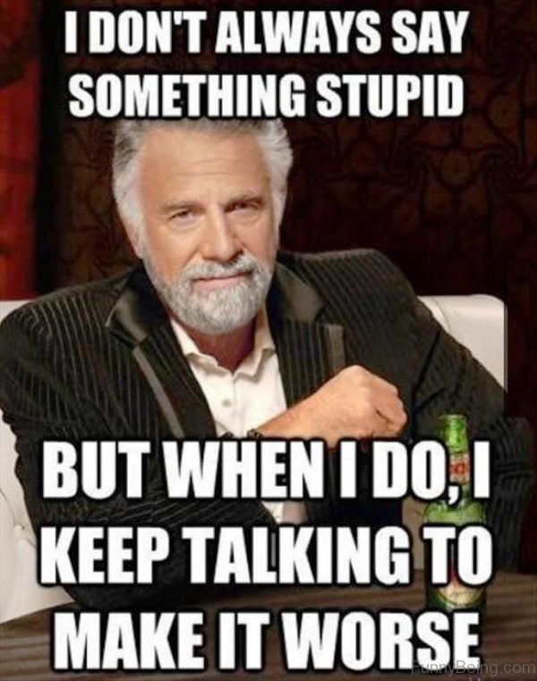 I Don't Always Say Something Stupid