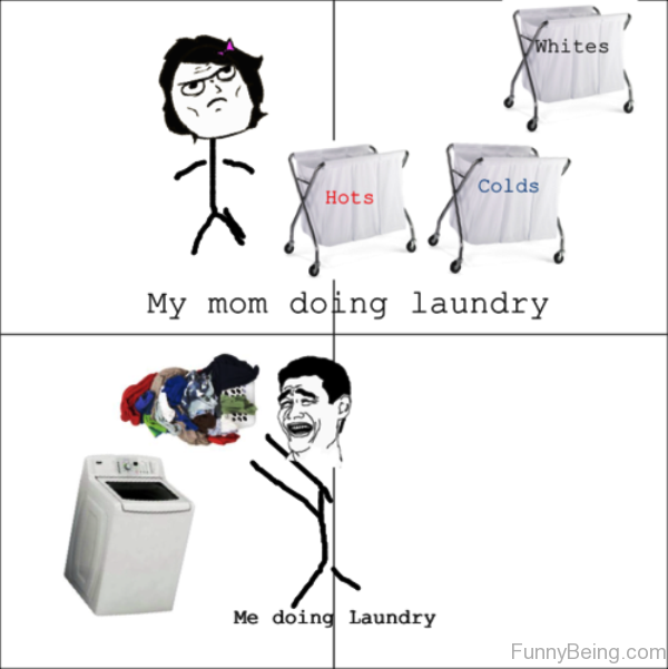 My Mom Doing Laundry