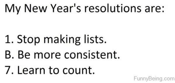 My New Years Resolutions Are