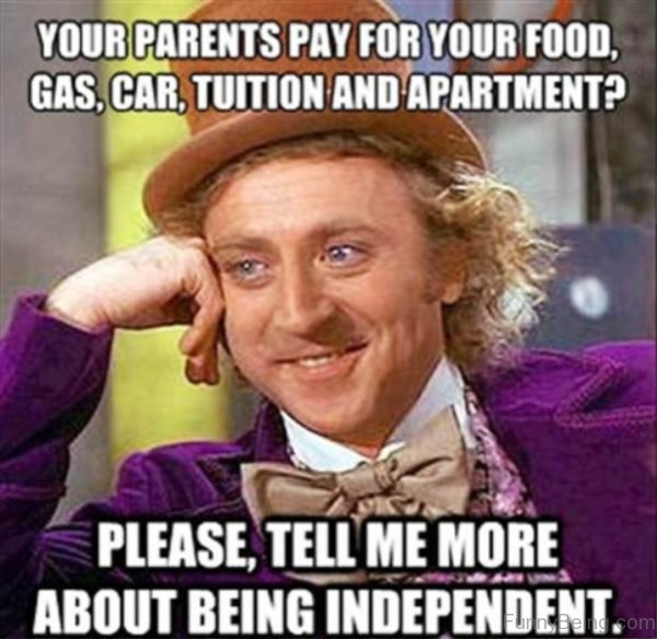 Your Parents Pay For Your Food