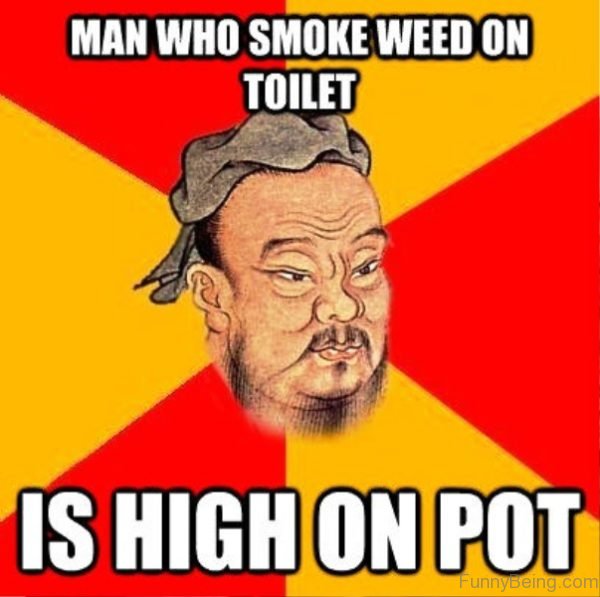 Man Who Smoke Weed On Toilet