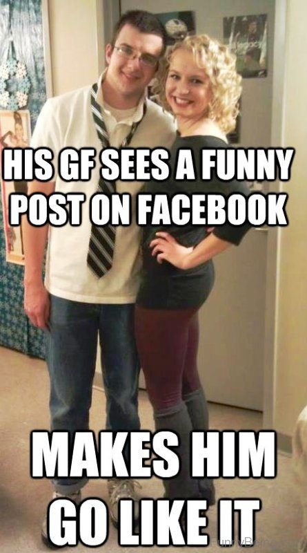 His GF Sees A Funny Posts On Facebook