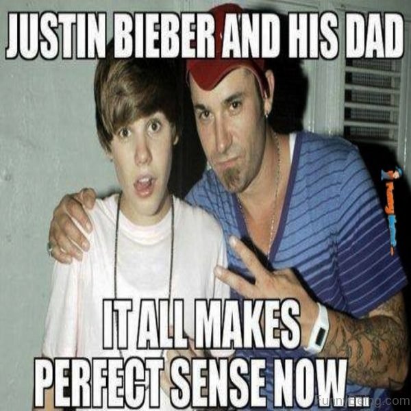 Justin Bieber And His Dad