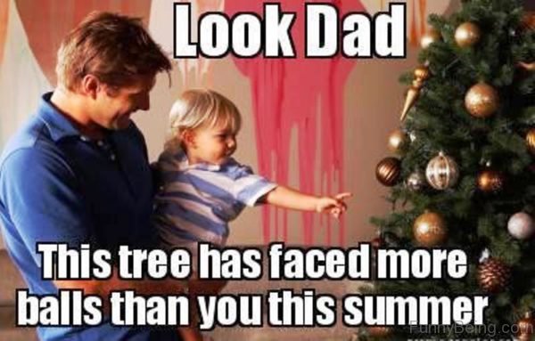Look Dad This Tree Has Faced More Balls
