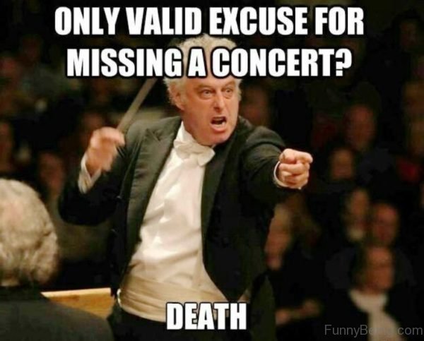 Only Valid Excuse For Missing A Concert