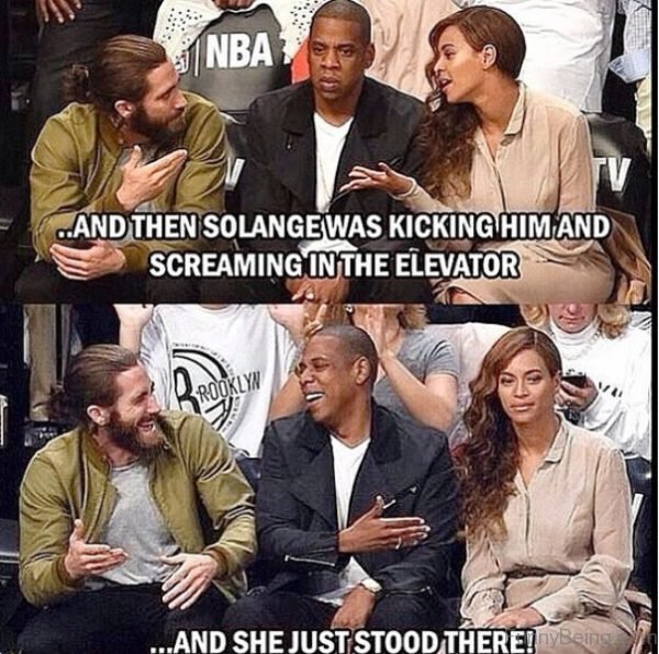 And Then Solange Was Kicking Him