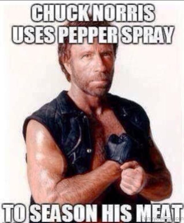 Chuck Norris Uses Pepper Spray