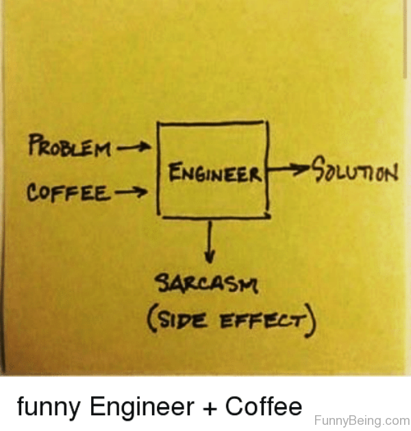 Funny Engineer And Coffee