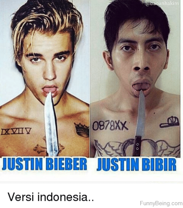 Justin Bieber Vs Justin Bibir