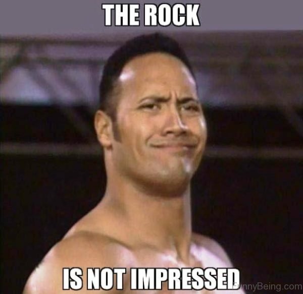 The Rock Is Not Impressed