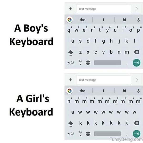 A Boy Vs A Girl Keyboard