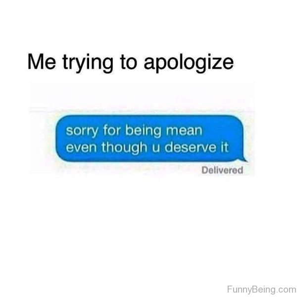 Me Trying To Apologize