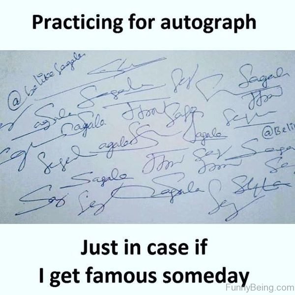 Practicing For Autograph