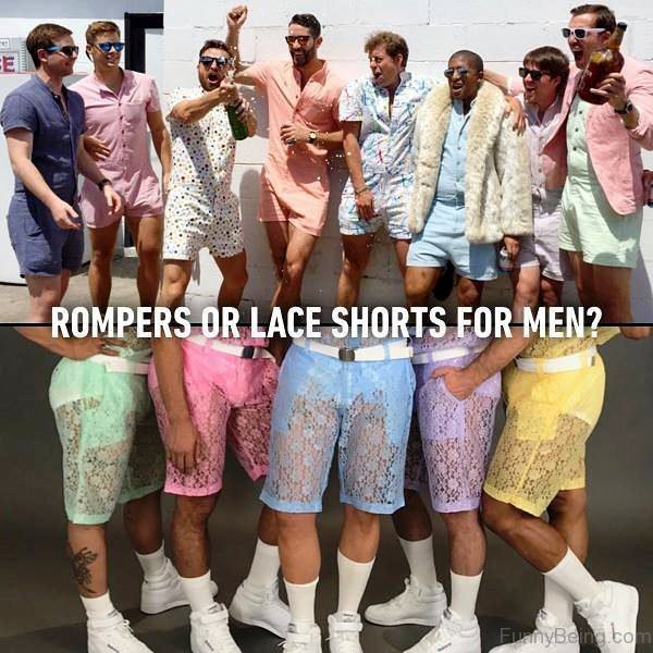 Rompers Or Lace Shorts For Men