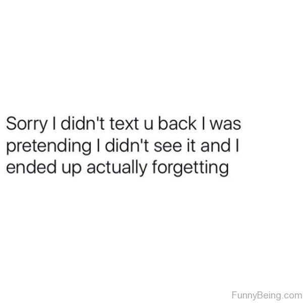 Sorry I Didnt Text You Back