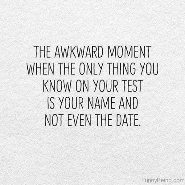 The Awkward Moment When The Only Thing