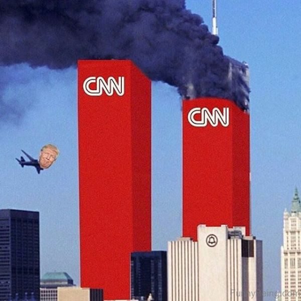 Trump Hitting CNN Buildings