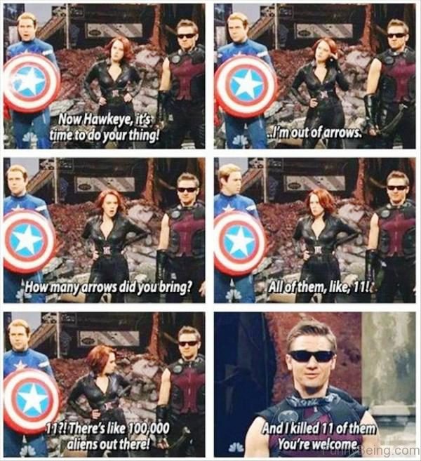 Now Hawkeye Its Time To Do Your Thing