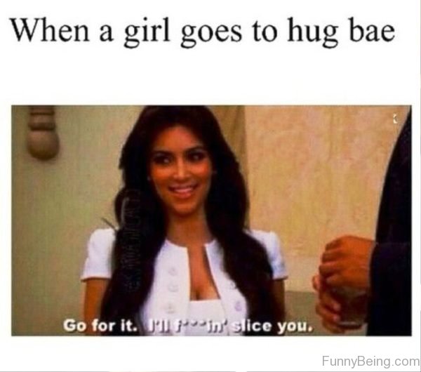 When A Girl Goes To Hug Bae