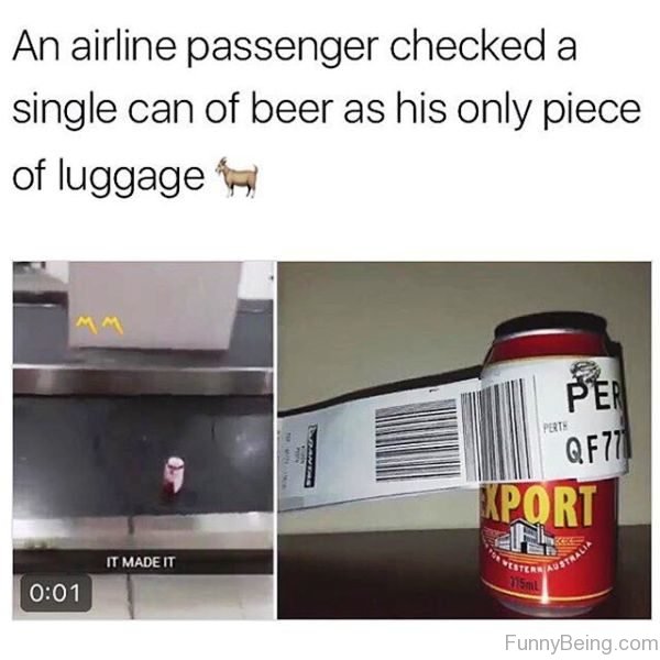 An Airline Passenger Checked A Single Can