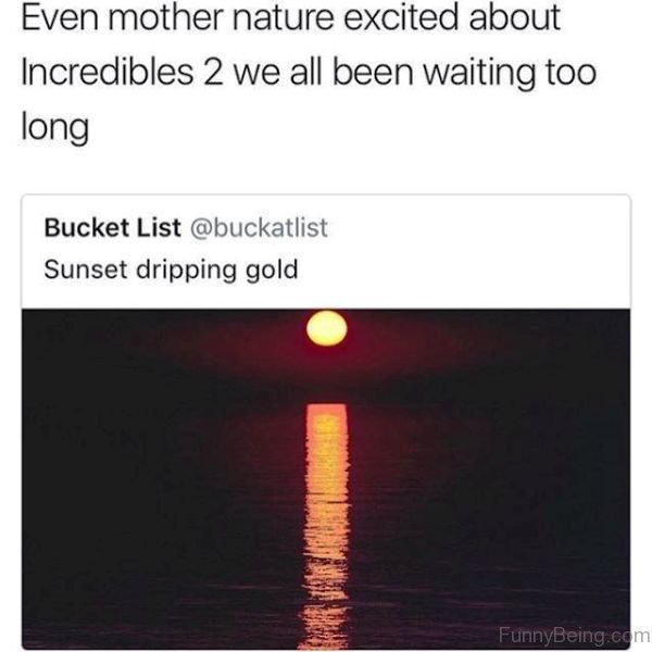 Even Mother Nature Excited