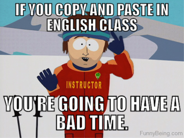 If You Copy And Paste In English Class