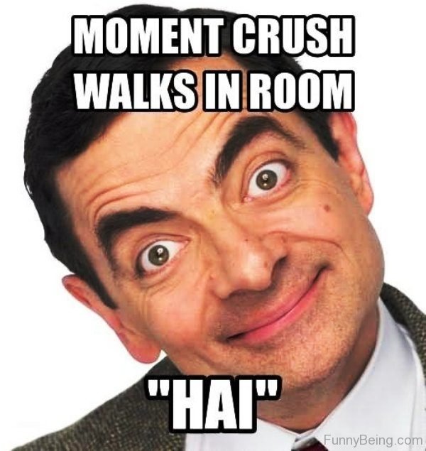 Moment Crush Walks In Room
