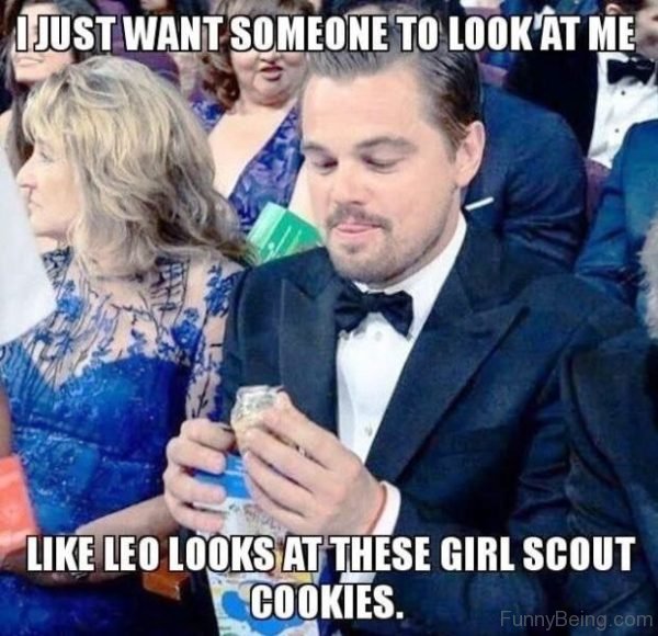 Like Leo Looks At These Girl Scout Cookies