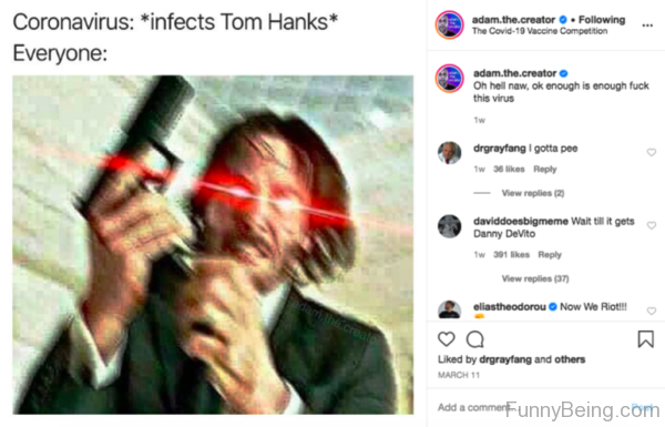 Coronavirus Infects Tom Hanks
