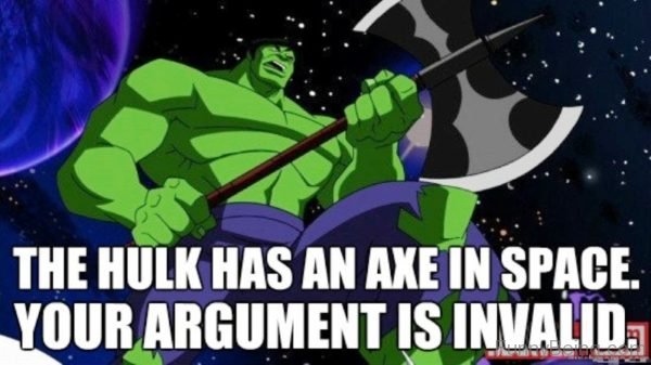 The Hulk Has An Axe In Space