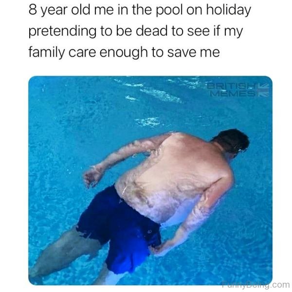 8 Year Old Me In The Pool